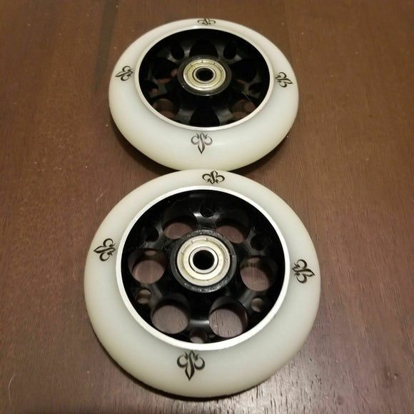 110mm metal core pro scooter wheels with bearings pair