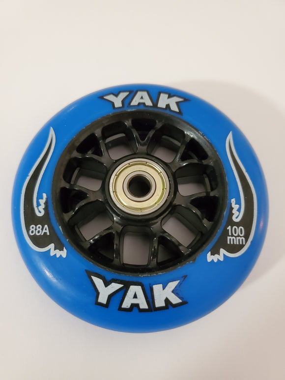100mm 88a replacement inline skate or scooter wheels with  bearings blue black