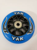 100mm 88a replacement inline skate or scooter wheels with bearings blak on blak  oand blue