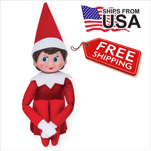 the elf on the shelf girl doll, blue eyed , christmas tradition
