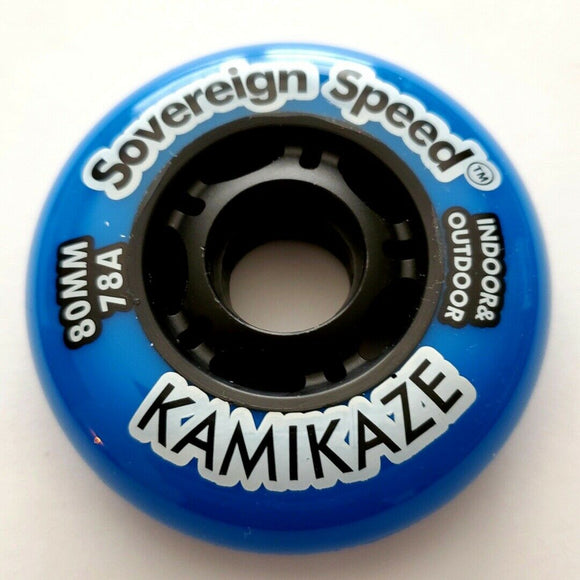 80mm Inline Skate Wheel (78a) Indoor-Outdoor , rollerblade hockey fitness - Free amazon shipping