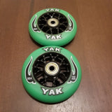 100mm scooter or inline skate outdoor wheels green black 88a