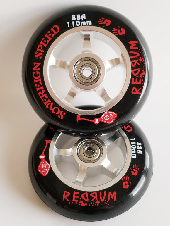 110mm Pro Scooter Wheel with Bearings PAIR