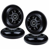 4x 76mm OUTDOOR Inline Skate Wheels with Bearings - rollerblade hockey asphalt (90A Hardness) - FREE 1-3 Day US Shipping