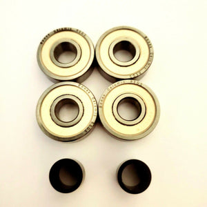 bones ceramic skate bearings with spacer for pro scooters skateboards longboards roller skates rollerblade razor ripstiks and more 608rs 8mm