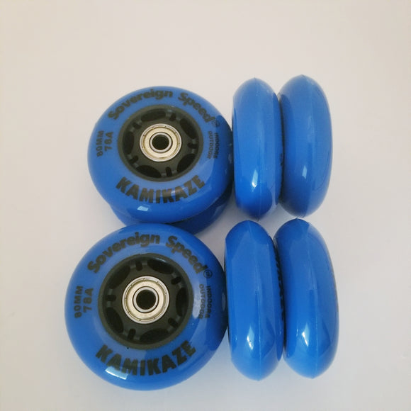 76mm 80mm hi lo rollerblade roller hockey inline skate wheels with bearings 