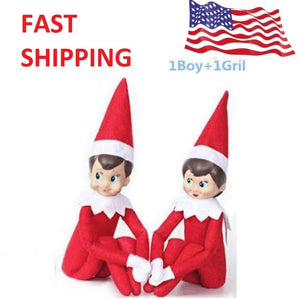 the elf on the shelf doll set , boy and girl 